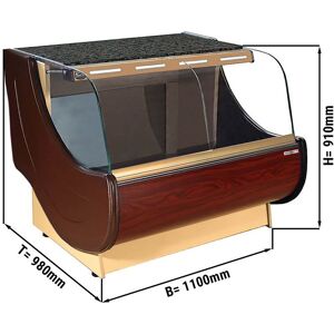 GGM Gastro - Table de caisse - 1100mm - avec eclairage Marron / Or