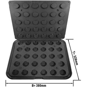 GGM Gastro - Plaques pour machine a tartelettes TMNP - Forme de tartelette : Rond - Ø 37mm