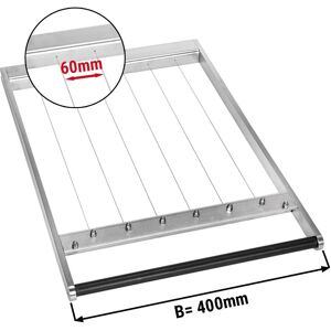 GGM Gastro - Cadre pour double coupeuse de pralines - Distance entre les fils : 60 mm Argent