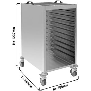 GGM Gastro - Chariot porte-plateaux inox - pour 18 plateaux de 37 x 53 cm Argent