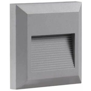 Balise led en Saillie Carrée 2W 220V 55° Grise IP65 pour Escaliers - Blanc Chaud 2300k - 3500k Silumen Gris - Publicité