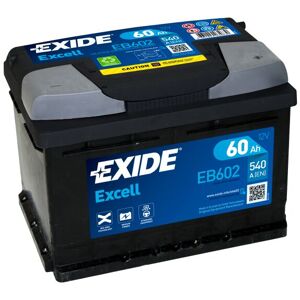 Exide - batterie excell LB2 12V 60AH 540A 242X175X175 +d EB602 - Publicité