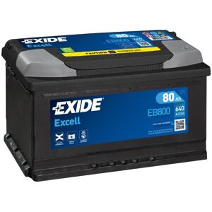 Exide - batterie excell L4 12V 80AH 640A 315X175X190 +d EB800 - Publicité