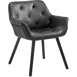 CLP Légant fauteuil en pute bien avec divers détails de boutons colorés colore : noir - Publicité