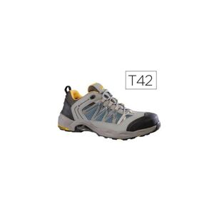 DELTA PLUS Zapatos de seguridad deltaplus trek de piel serraje puntera y suela composite gris talla 42 - Publicité