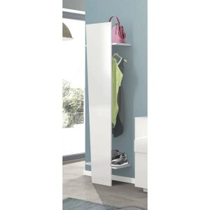 Dmora - Porte-manteau vertical, Made in Italy, avec tube pour vêtements, deux étagères, Meubles pour couloir, Hall d'entrée moderne,50x30h200 cm, - Publicité