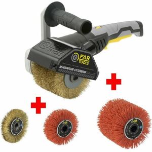 Pack REX120C renovateur exterieur + brosse metallique de precision + brosse a laniere abrasive de precision - Fartools - Publicité