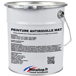 Metaltop - Peinture Antirouille Mat - Pot 5 l - 3001 - Rouge de sécurité Rouge de sécurité - Publicité