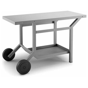 Forge Adour - Table roulante acier gris anthracite mât pour plancha - Publicité