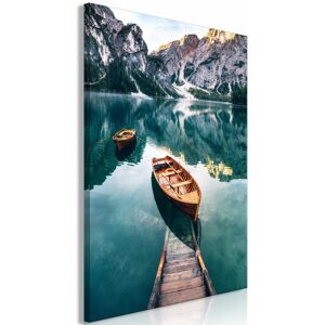 Artgeist - Tableau Bateaux Dans Les Dolomites (1 Partie) Vertical - 80 x 120 cm - Bleu - Publicité