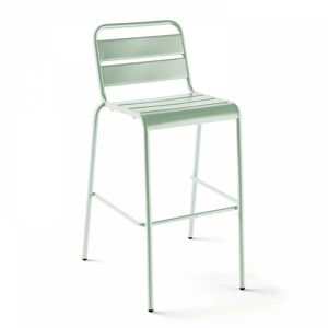 Oviala - Chaise haute de jardin en métal vert sauge - Palavas - Vert Sauge - Publicité