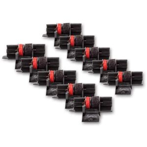 Vhbw - 10x Rouleaux d'encre noir-rouge compatible avec Facit c 250, 255, 260, 275, 2267 calculatrice de poche, caisse enregistreuse - Publicité