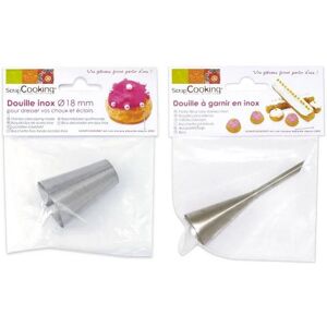 Duo de douilles patissieres - a garnir & Choux 18 mm Scrapcooking