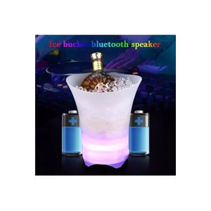 GENERIQUE Bluetooth coloré seau à glace Enceinte portable avec LED Light Show Party cadeau - Publicité