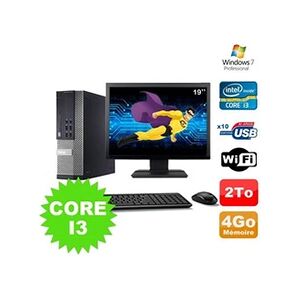 Dell Pc optiplex 990 sff i3-2120 3.3ghz 4go 2000go dvd wifi w7 ecran 19' - Publicité