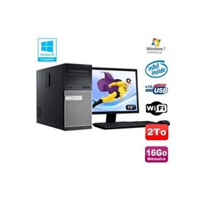 Dell Pc tour 790 g630 2.7ghz 16go disque 2000go dvd wifi win 7 ecran 19' - Publicité