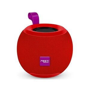 GENERIQUE Enceinte Bluetooth Autonome sur Batterie Festi One - BT 5.0 / Carte Micro-SD / USB / FM - Coloris Rouge - Publicité