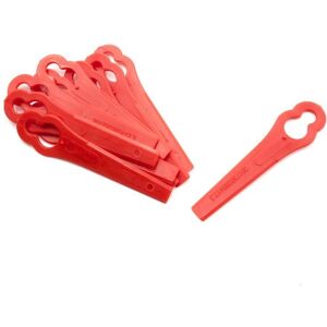 vhbw 10x Lames compatible avec Einhell BG-CT 18 Li, GE-CT 18 Li, RG-CT 18/1 Li taille gazon - Lames de rechange, rouge, plastique - Publicité