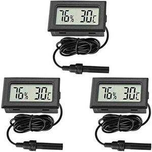 5PCS)Mini Digital LCD Thermomètre Hygromètre Température Humidité Testeur  Thermomètre Portable Thermo Hygromètre Indicateur pour Bureau