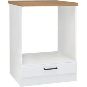 Junona Meuble Bas Four 60 Cm - Plan De Travail - Blanc Brillant - Publicité