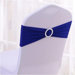 Lot De 20 ¿¿Charpes De Chaise De Mariage ¿¿Lastiques Vintage Pour Chaise De Mariage - Noeud En Satin - D¿¿Coration De Chaise Pour Mariage, Anniversaire, ¿¿V¿¿Nements, Bleu Roi - Publicité