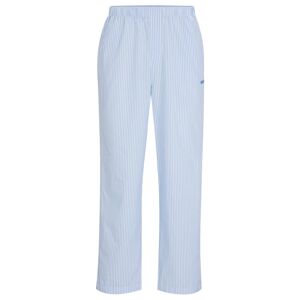 Boss Bas de pyjama en popeline de coton à rayures avec logo brodé bleu clair XXL - Publicité