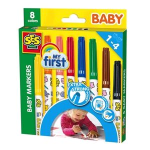 SES Creative® Feutres marqueurs enfant My first Baby, 8 couleurs