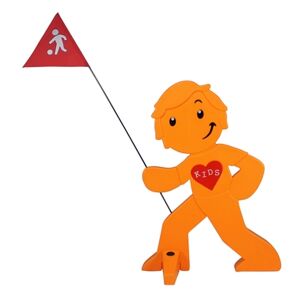 BEACHTREKKER Mannequin signalisation routiere enfants Streetbuddy, orange