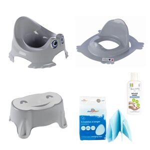 Thermobaby® Set de toilette enfant pot reducteur gris charme