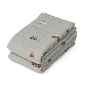 LIEWOOD Foulards en mousseline de coton Lewis pack de 2 vehicles/ dove blue mix