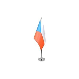 AZ FLAG Drapeau de Table Prestige République tchèque 22x15cm en Satin Grand Drapeaux DE Bureau tchèque 15 x 22 cm - Publicité