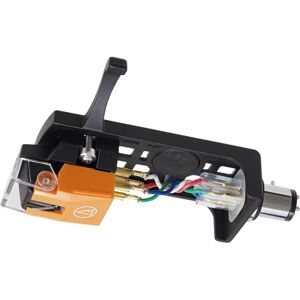 Audio Technica VM530EN/H Headshell/Dual Moving Magnet Cartridge Combo Kit with Elliptical Stylus 1'2" Mount for 4-Pin Includes Mounting Hardware (Black/Orange) - Publicité