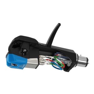 Audio Technica AT-VM95C/H Headshell/Dual Moving Magnet Cartridge Kit (Black/Blue) - Publicité