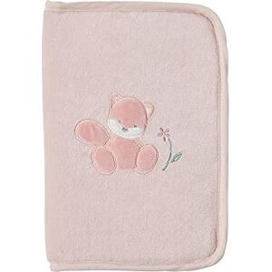 Nattou Protège Carnet en Peluche en Coton et Polyester, Couverture pour le Carnet de Santé, Alice le Renard, avec Fermeture éclair, env. 25 x 16,5 cm, Alice et Pomme, Rose poudré - Publicité