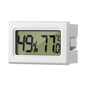 FY-12 Mini thermomètre numérique LCD hygromètre - Blanc réfrigérateur  congélateur testeur température humidité mètre avec fil de 1,5 mètre (avec  batterie)