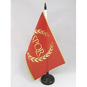 AZ FLAG Drapeau de Table Empire Romain 21x14cm Petit Drapeaux DE Bureau des Romains Jules César 14 x 21 cm - Publicité
