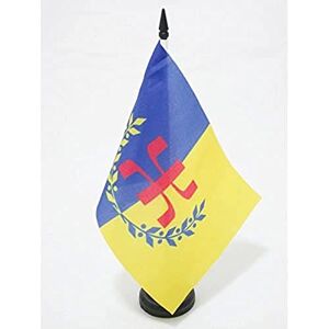 AZ FLAG Drapeau de Table Kabylie Auto-proclamé GPK 21x14cm Petit Drapeaux DE Bureau Kabyle berbère Amazigh 14 x 21 cm - Publicité