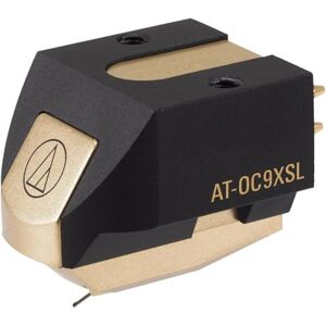 Audio Technica AT-OC9XSL Dual Moving Coil Cartridge with Special Line Contact Stylus 1/2" Mount Includes Mounting Harware and Brush (Black/Gold) - Publicité