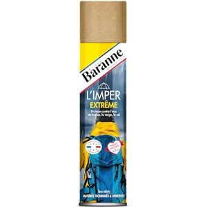 Baranne Spray Impermeabilisant Extrême   Bombe hydrofuge   Ideal pour la Protection de toutes surfaces : Cuir, Tissu, Nubuck, Chaussures, Baskets, Bottes, Sac, Vestes, Blouson,   300ml - Publicité