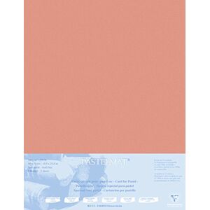 Clairefontaine 496012C Contrecollé Papier Pastelmat 5 Feuilles Contrecollées Carte Spéciale pour Pastels Secs 50x70 cm 360g 1,8 mm Sienne - Publicité