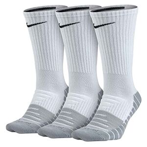 Nike U NK EVERYDAY MAX CUSH CREW 3PR Chaussettes Mixte Adulte White/Wolf Grey/Black FR (Taille Fabricant : XL) - Publicité