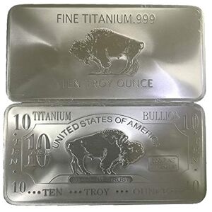 CMC Metal Art Collection – 283,5 g Ten Troy Ounce USA Buffalo américain .999 Barre de lingot en titane fin - Publicité