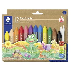 Staedtler Craie a la cire Noris junior, etui carton de 18 - Lot de 3