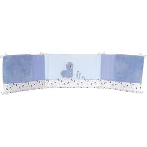 Home Maison Tour de lit bebe adaptable Diego microfibre Bleu 40x180