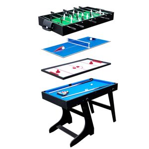 Happy Garden Table multi-jeux 4 en 1 pliable noir