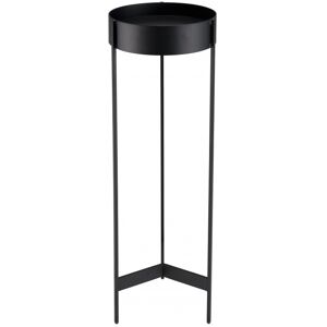 MACABANE Sellette ronde / porte plantes GM noire pietement metal