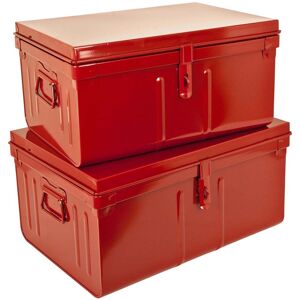 Pierre Henry Lot de 2 coffres en metal habitat rouge