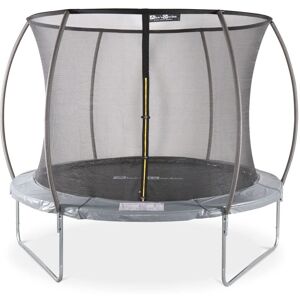 sweeek Trampoline rond Ø 305cm gris avec filet de protection interieur - Mars Inner ? Nouveau modele - trampoline de jardin 3.05m 305 cm  Design   Qualite PRO   Normes EU - Gris