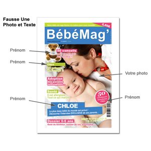 Cadeaux.com Poster photo personnalise - Fausse Une de Magazine Bebe