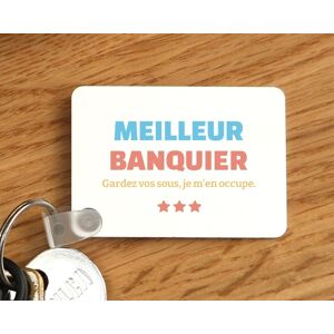 Cadeaux.com Porte-clef a personnaliser - Meilleur Banquier